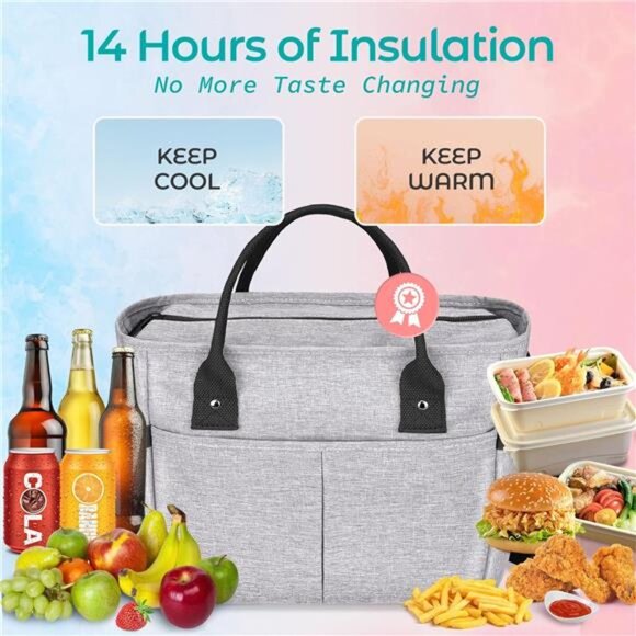 Cute&Classy Roomy Insulated Lunch Bags for Women - Stylish & Functional Large - Picture 6 of 7